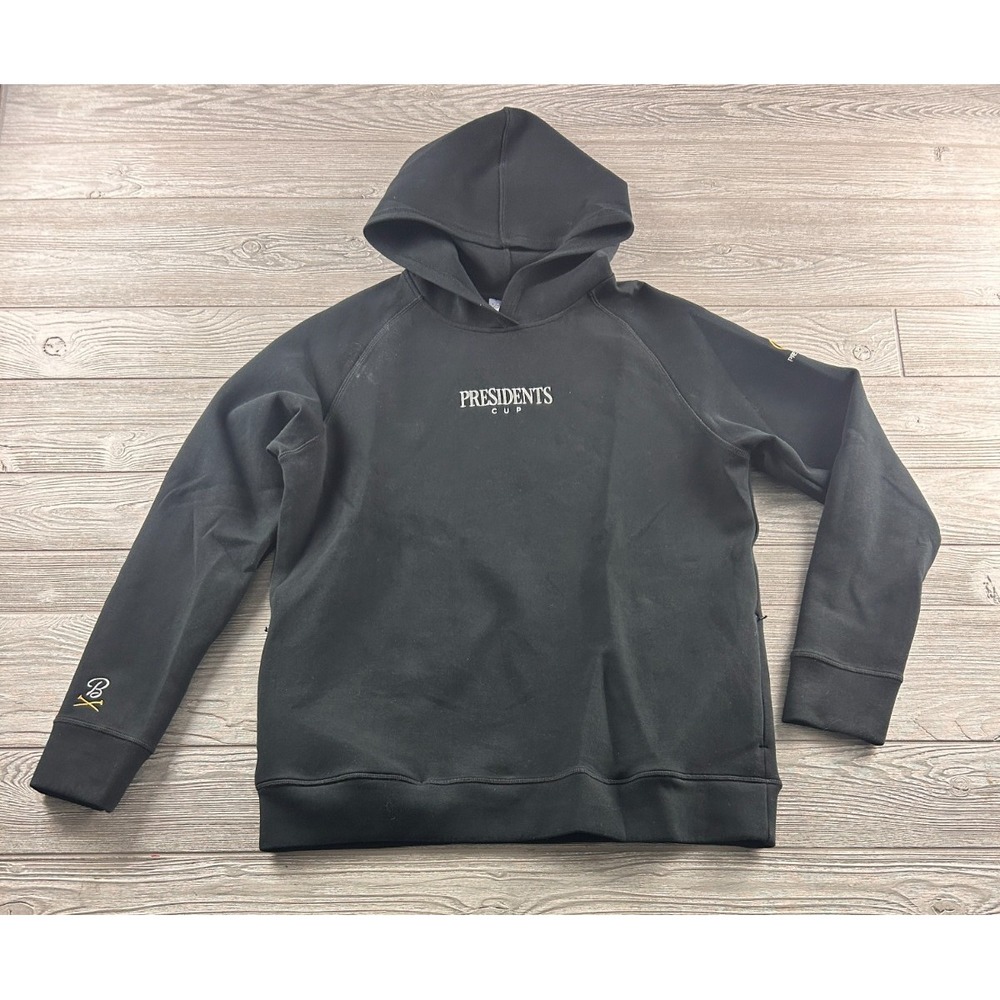 Barstool Golf Hoodie Mens L Black Presidents Cup Graphic Pullover Sweatshirt